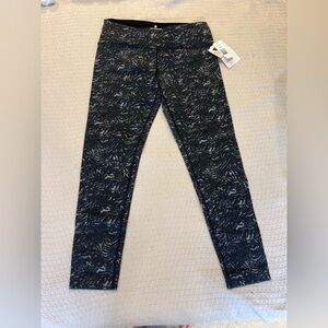 Women's Black Patterned Leggings